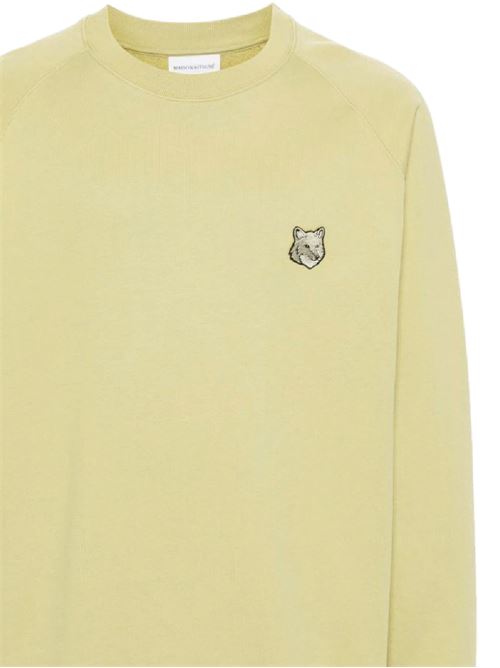 Light green cotton jersey sweatshirt MAISON KITSUNE | MM00304KM0001P357